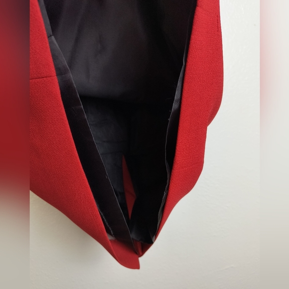 Kasper Petite Red Fire Crepe Pencil Skirt Women's 6P - Picture 2 of 9